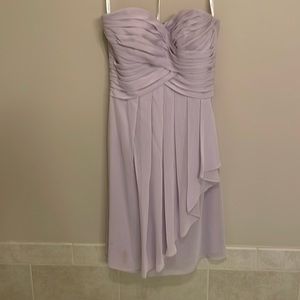 David’s Bridal - strapless light purple short dress!